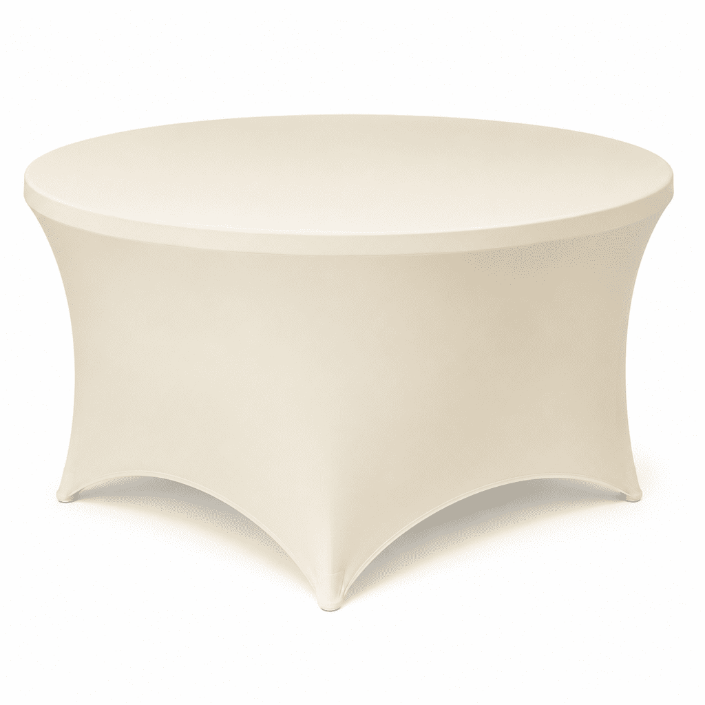 60" ivory round spandex table cover 60" ivory round spandex table cover