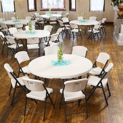 60" round tables